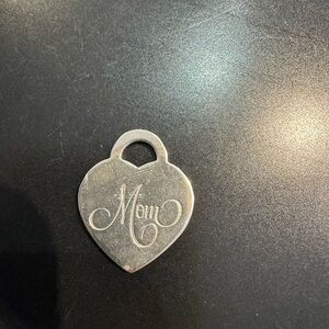 Tiffany Heart-Shaped Silver Mom Pendant